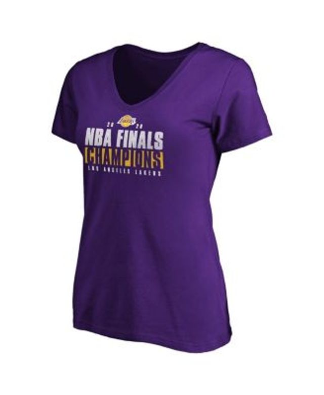 Los Angeles Lakers Fanatics Branded Women's 2020 NBA Finals Champions Team  Caricature V-Neck T-Shirt - White