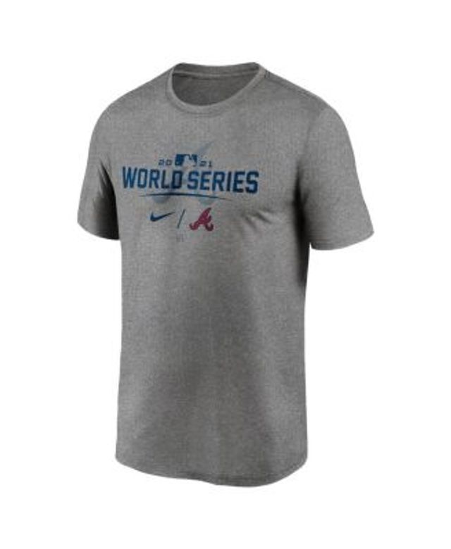 Nike Men's Atlanta Braves Gray 2021 World Series Bound Authentic Collection Dugout T-Shirt