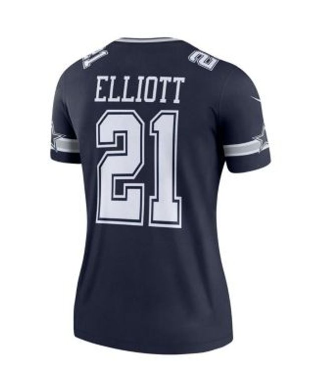 Nike Women's Ezekiel Elliott Gray Dallas Cowboys Inverted Legend Jersey - Gray