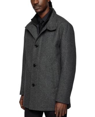 BOSS Men's Regular-Fit Wool Coat