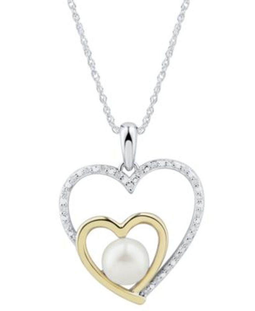 Macy's, Jewelry, Diamond Swirl Heart Pendant Necklace