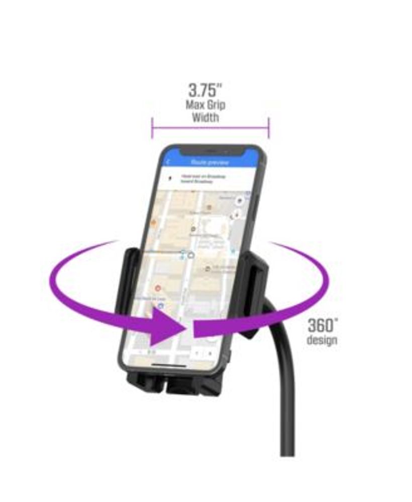 FlexiView Auto Cup Holder Phone Mount, Fully Adjustable Gooseneck Phone Holder for Car 