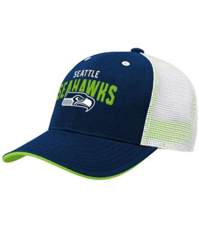 Youth College Navy Seattle Seahawks Pre-Curved Snapback Hat