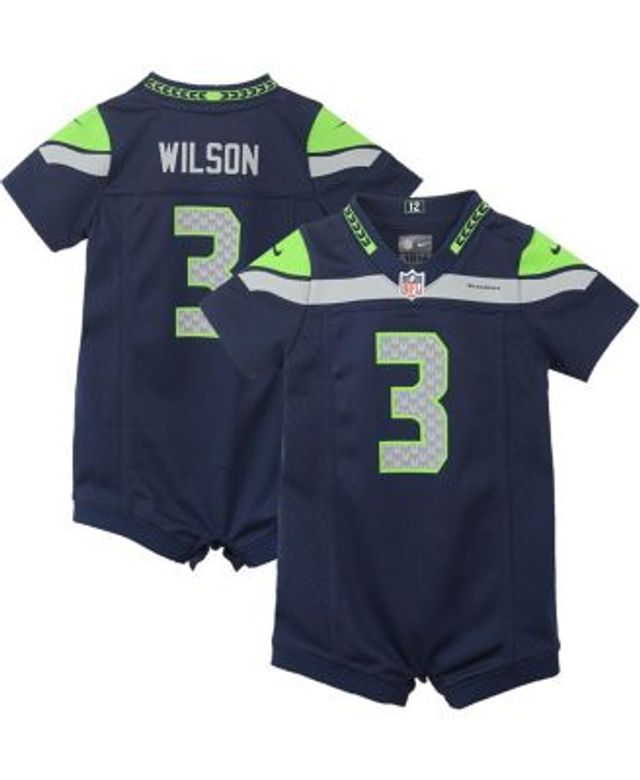 NFL Seattle Seahawks Russel Wilson 3 NFL Apparel Navy Blue Jersey