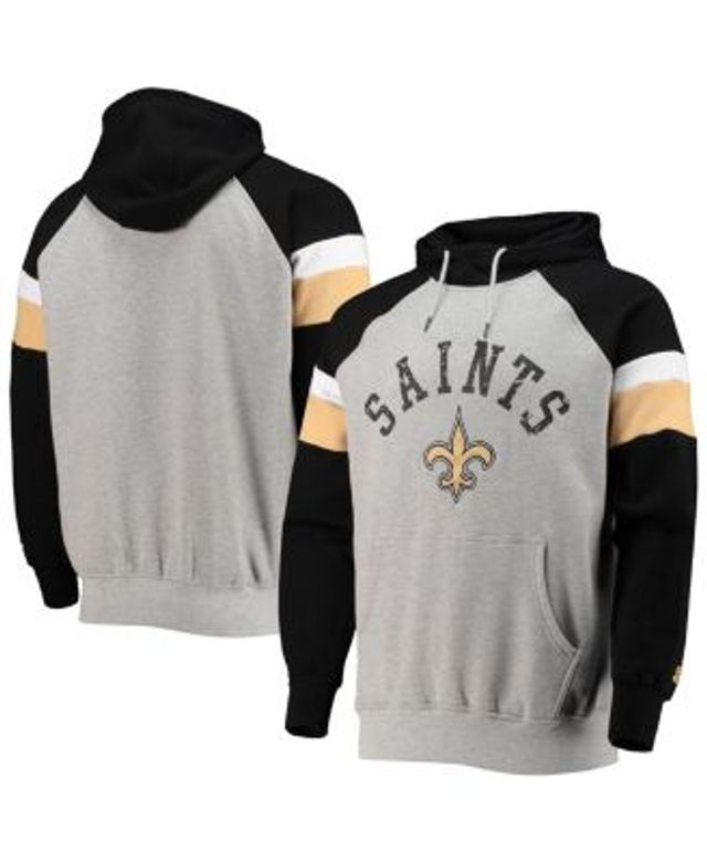 Men's Starter Black/Gold New Orleans Saints Running Back Full-Zip Hoodie