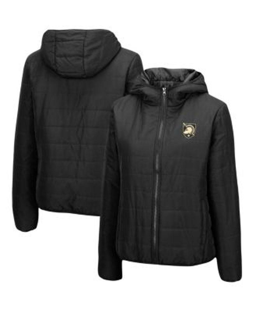 Women's Black Army Knights Arianna Full-Zip Puffer Jacket