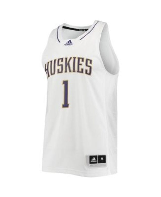 Men's adidas #21 White Washington Huskies Button-Up Baseball Jersey