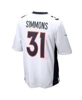 Nike Men's Justin Simmons White Denver Broncos Game Jersey