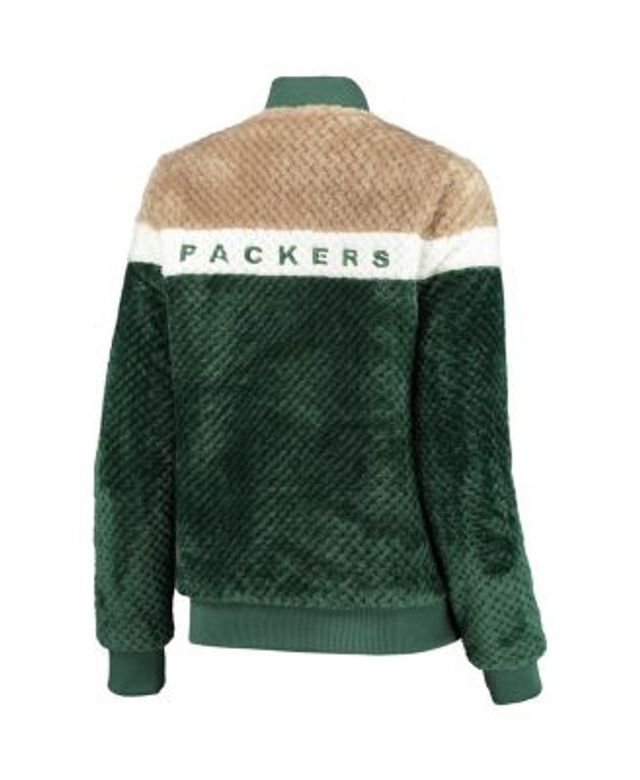 Women's WEAR by Erin Andrews Green/White Green Bay Packers Full-Zip Varsity  Jacket