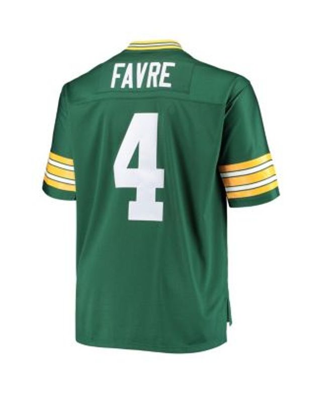 Men's Mitchell & Ness Brett Favre Black Green Bay Packers Retired Player  Name & Number Mesh Top 