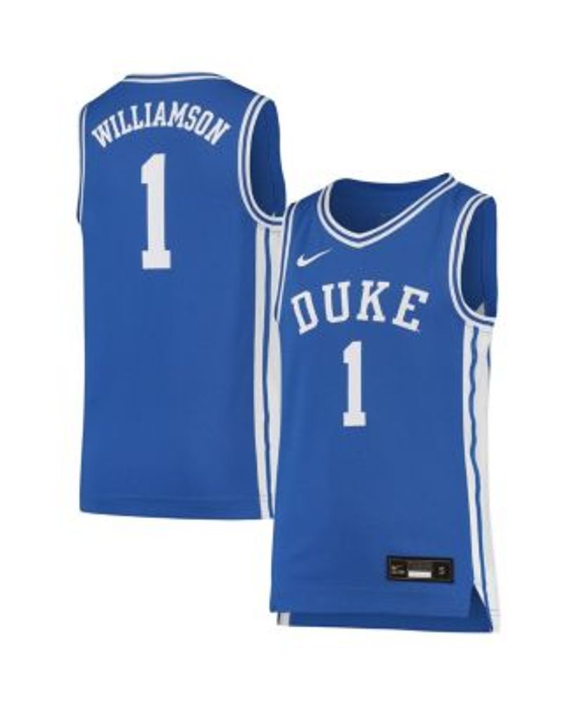 Nike Youth Zion Williamson Duke Blue Devils #1 Duke Blue Replica Basketball  Jersey