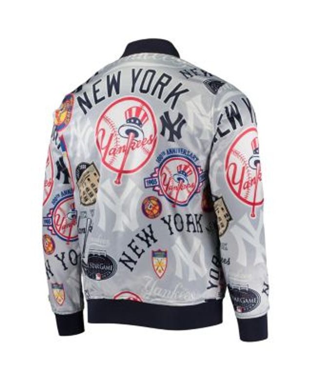 Men's Mitchell & Ness Royal/Gray Los Angeles Dodgers Big Tall Coaches Satin Full-Snap Jacket