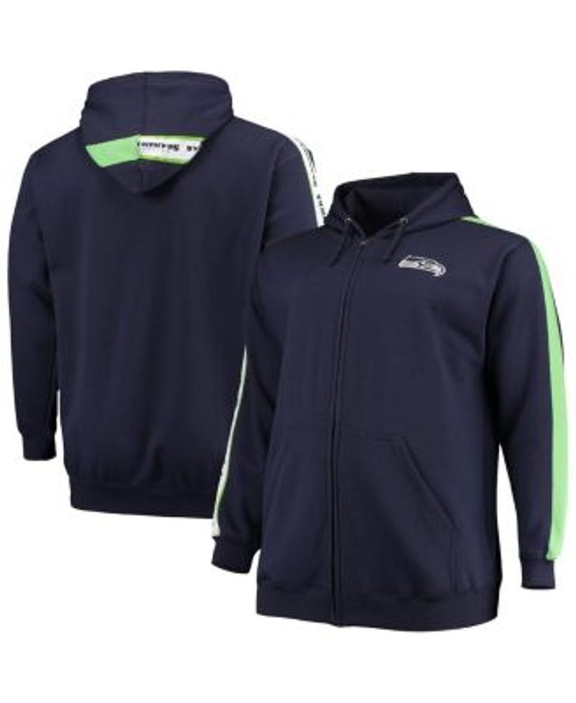 Fanatics Men's College Navy Seattle Seahawks Big and Tall Full-Zip Hoodie