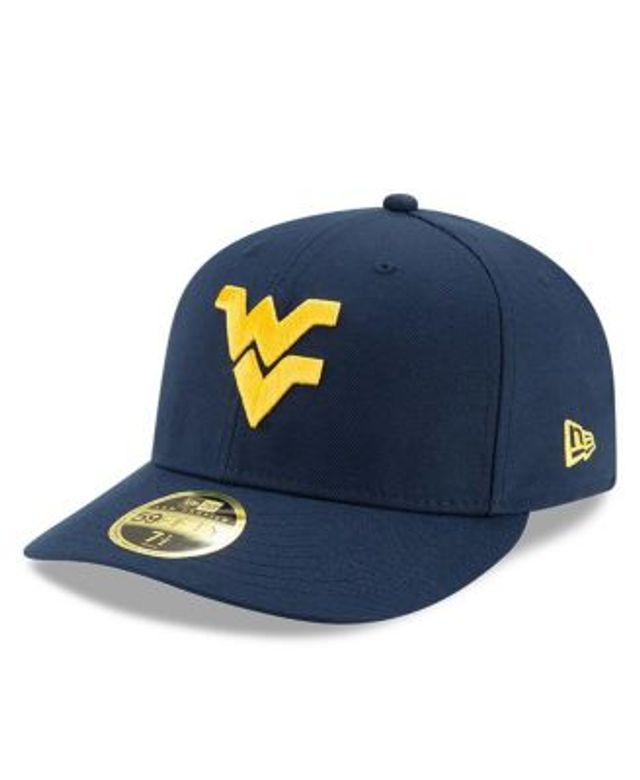 Men's New Era White/Navy West Virginia Mountaineers Basic Low Profile  59FIFTY Fitted Hat 