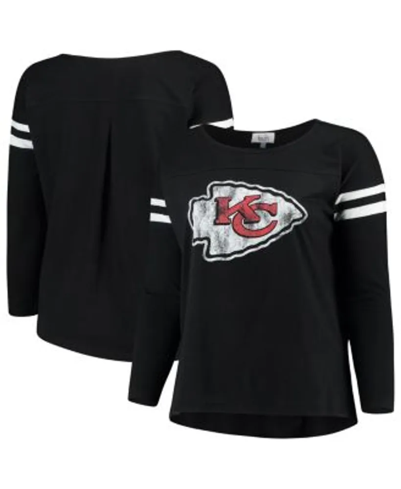 Touch Women's Black Kansas City Chiefs Plus Free Agent Long Sleeve T-shirt