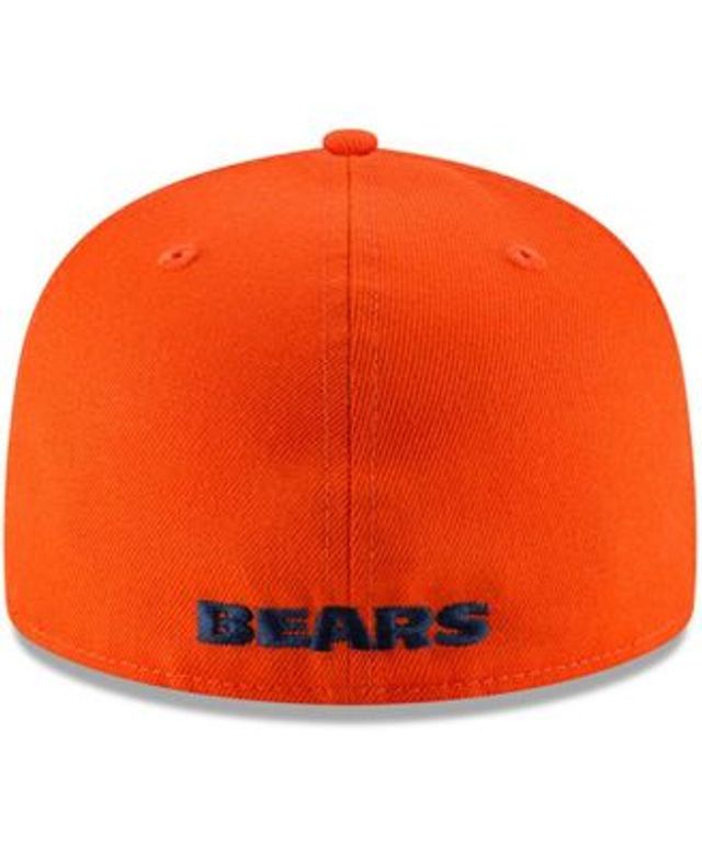 Men's New Era White Chicago Bears Secondary Logo Omaha 59FIFTY Fitted Hat