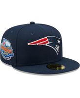 New England Patriots SIDE TEAM-PATCH Navy Fitted Hat