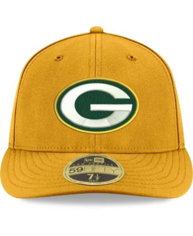 Men's New Era Gold Green Bay Packers Omaha 59FIFTY Fitted Hat