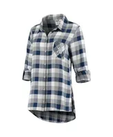 Women's Chicago Cubs Concepts Sport Royal/Red Breakout Flannel