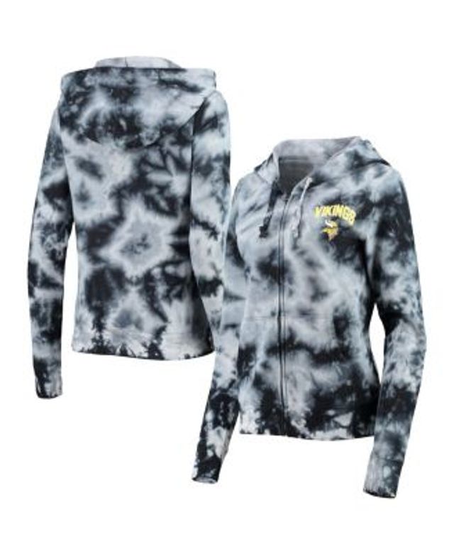 Women's New Era Black Las Vegas Raiders Tie Dye Fleece Full-Zip Hoodie