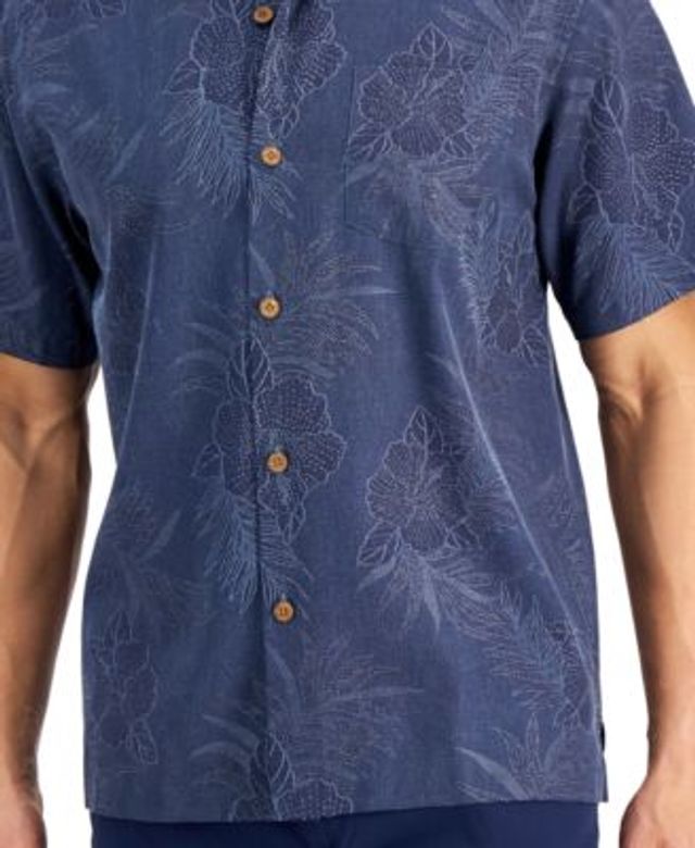 Tommy Bahama Men's Lush Palms Printed Shirt, Created for Macy's - Bright Cobalt - Size S