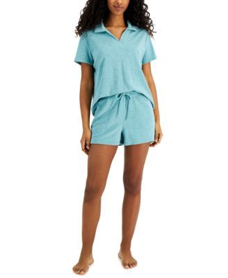 Women's Terry Cloth 2-Pc. Shorts Set, Created for Macy's