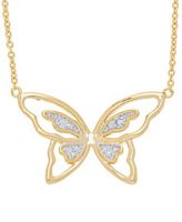 Women's Diamond Accent Butterfly Necklace