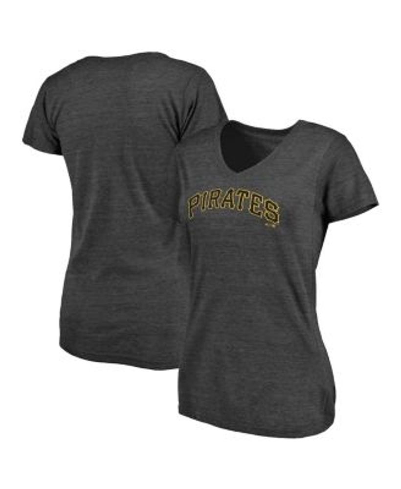 Fanatics Women's Black Colorado Rockies Team Logo Lockup V-Neck T