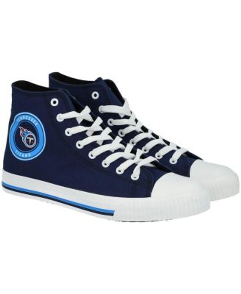 FOCO Men's Tennessee Titans High Top Canvas Sneakers | Connecticut Mall