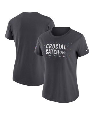 San Francisco 49ers Crucial Catch Sideline Nike Men's NFL T-Shirt in Black, Size: Small | 24200AZUT-AWM