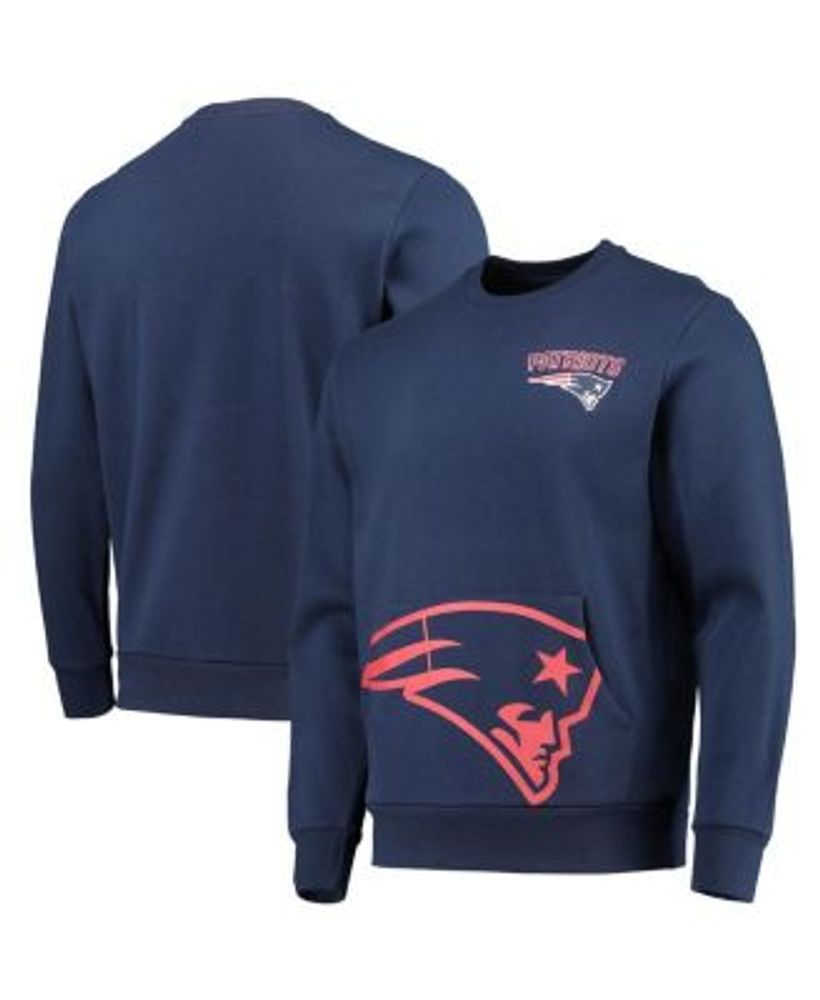 Men's Navy/Heathered Gray New England Patriots Big & Tall Team Logo Pullover  Hoodie