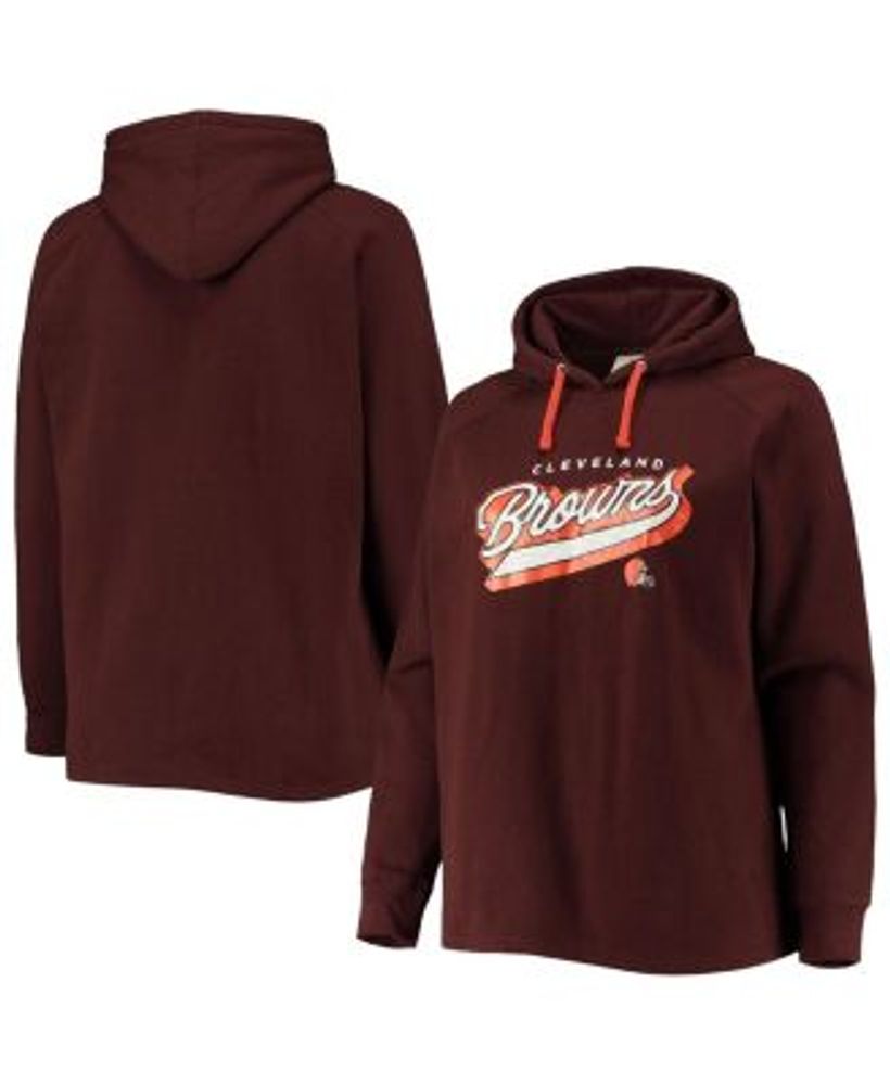 Women's Fanatics Branded Brown Cleveland Browns Doubleface Slub Pullover  Hoodie