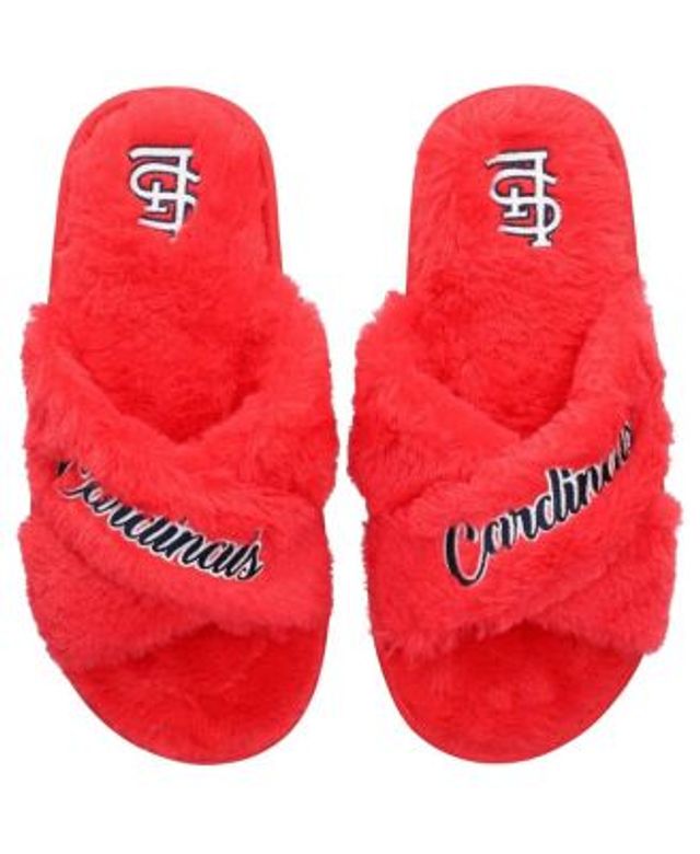 Women's FOCO St. Louis Blues Script Cross Slide Slippers