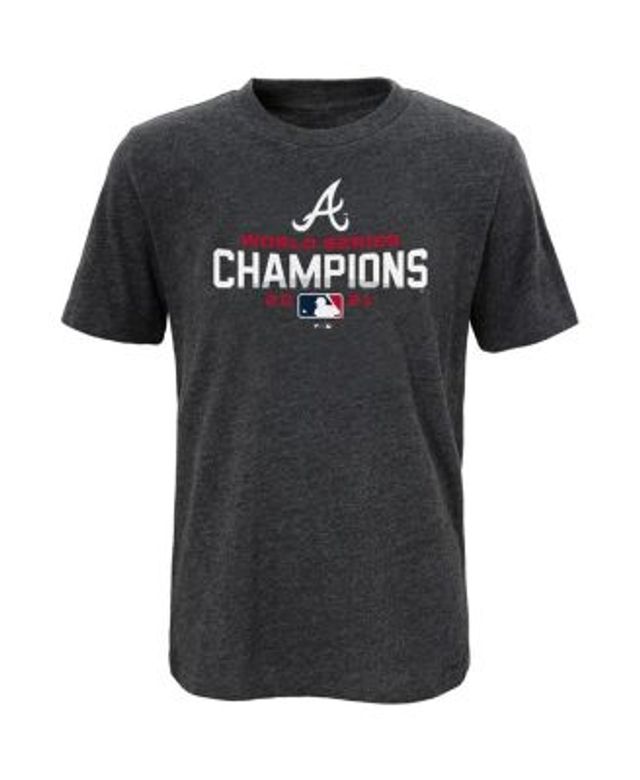 Atlanta Braves Fanatics Branded Youth 2021 World Series Champions Jersey  Roster T-Shirt - Charcoal