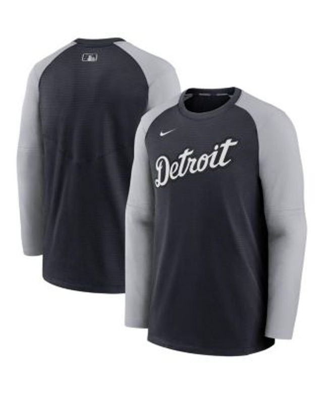 Men's Nike Gray/Navy Tampa Bay Rays Game Authentic Collection Performance  Raglan Long Sleeve T-Shirt