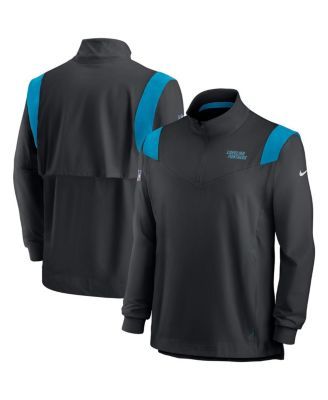 Carolina Panthers Sideline Men’s Nike Men's NFL 1/2-Zip Hooded Jacket in Black, Size: Medium | 00MI00A9D-EU6