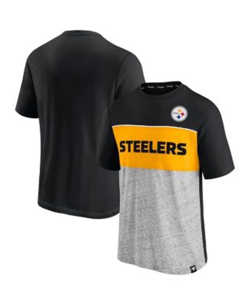 Pittsburgh Steelers Big & Tall Colorblocked T-Shirt - Black/Gold