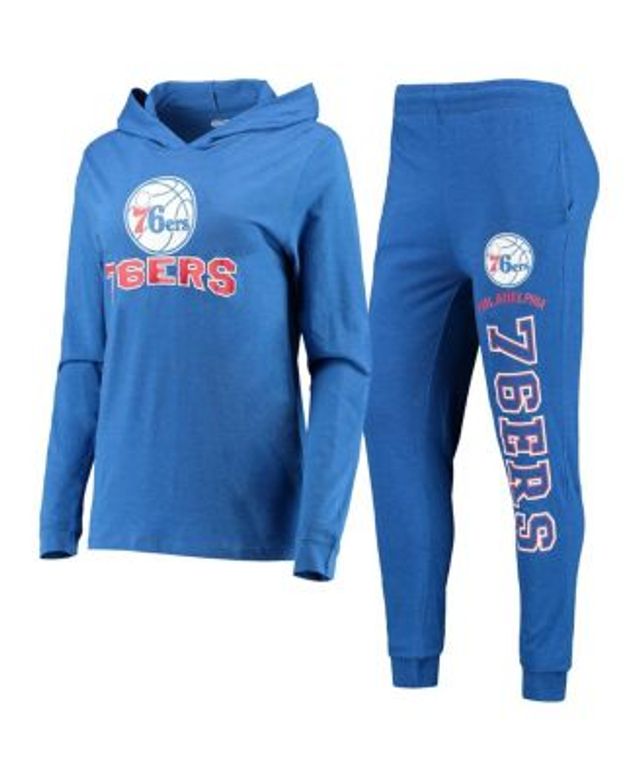 Women's Pro Standard Royal Philadelphia 76ers Classic Fleece Cropped Pullover Hoodie Size: Extra Large