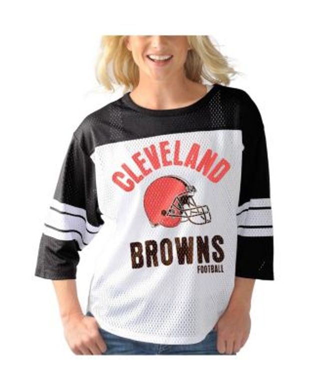 Women's G-III 4Her by Carl Banks White/Black Arizona Cardinals First Team  Three-Quarter Sleeve