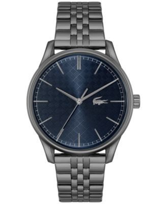 Men's Vienna Gray-Tone Stainless Steel Bracelet Watch 42mm