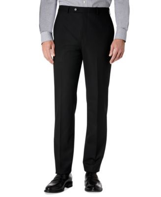 Men's Classic-Fit Solid Flat-Front Dress Pants