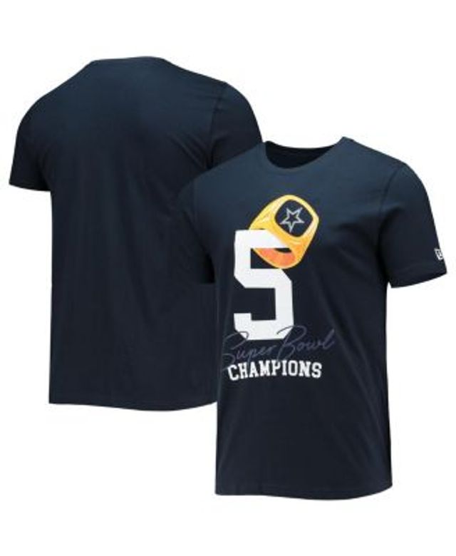 Men's New Era Navy Dallas Cowboys 5X Super Bowl Champions Local Count the  Rings T-Shirt