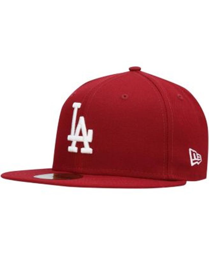 New Era Men's Grape Los Angeles Dodgers Logo 59FIFTY Fitted Hat