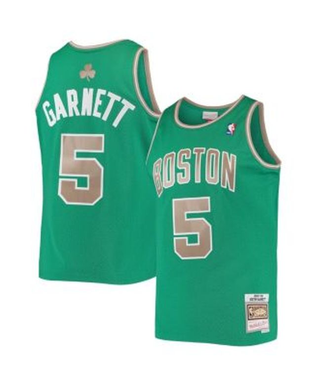 Lids Kevin Garnett Boston Celtics Mitchell & Ness Hardwood Classics 2007-08  Split Swingman Jersey - Black/Kelly Green