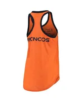 Women's Navy Denver Broncos Plus Size Racerback Tank Top 