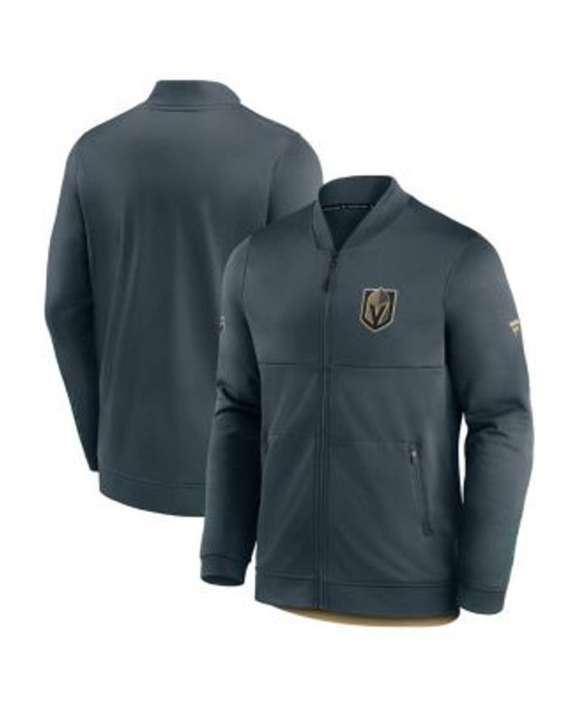 Men's Fanatics Branded Gold/Navy Nashville Predators Authentic Pro Rinkside Full-Zip Jacket