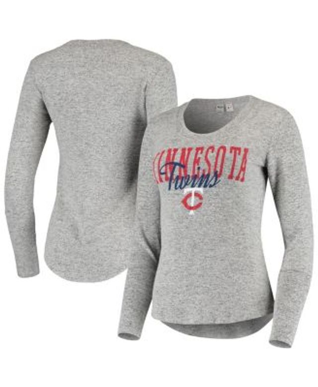 Women's Nike Gray/Navy Atlanta Braves Encircled Tri-Blend 3/4