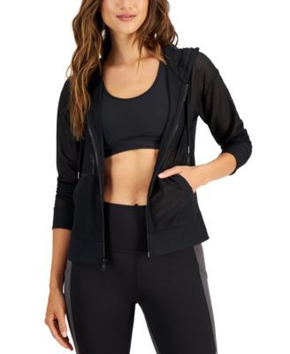 Women's Mesh Hooded Jacket, Created for Macy's