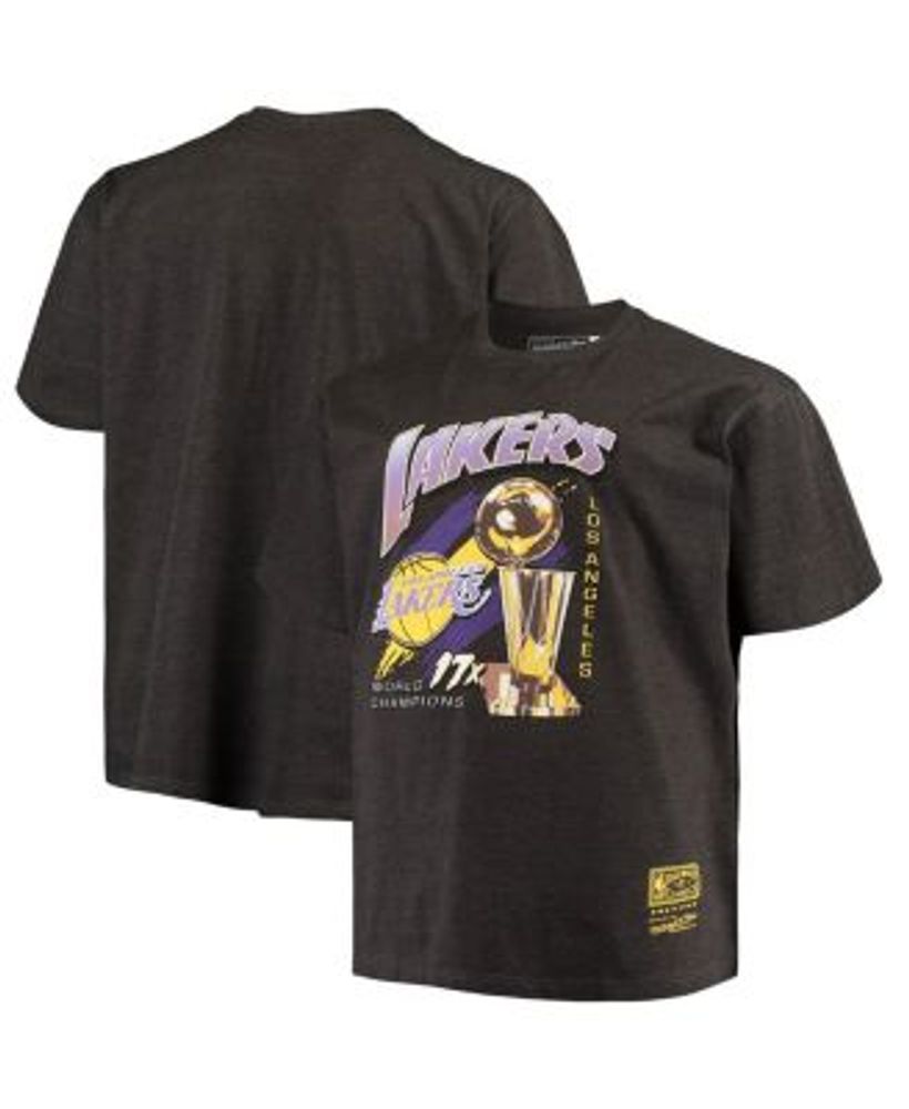 Los Angeles Lakers Mitchell & Ness 17X Tie-Dye Trophy T-Shirt - Black