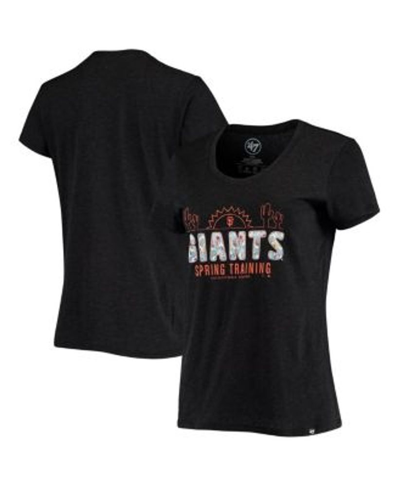 47 Brand Women's Black San Francisco Giants Spring Training Floral Fill  Club T-shirt